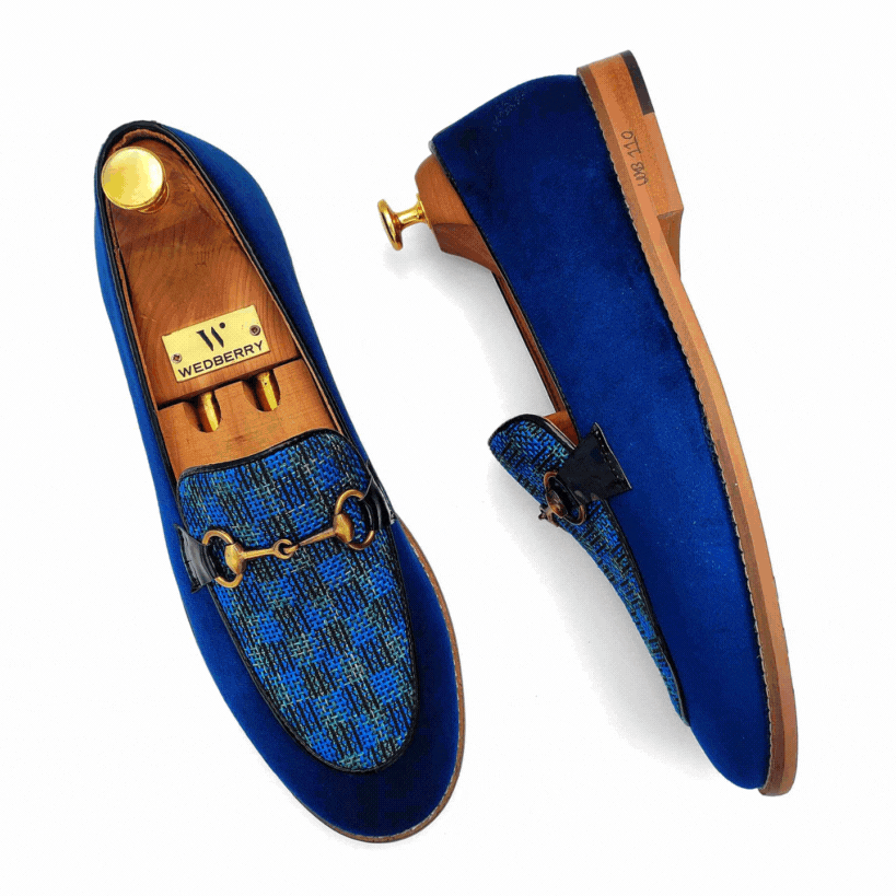 Blue 2025 mojari shoes